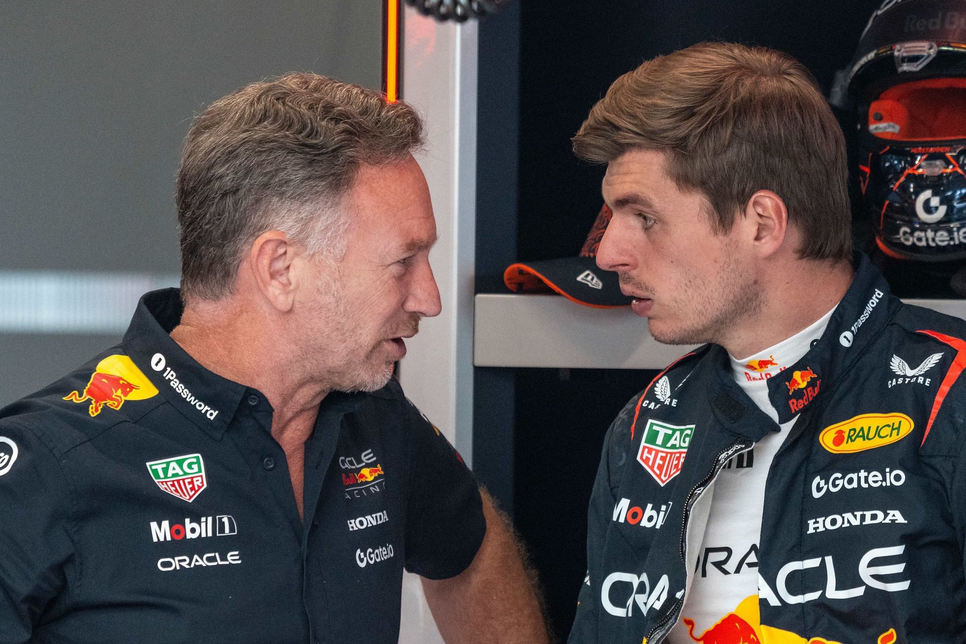 Christian Horner of United Kingdom and Max Verstappen of Netherlands and Red Bull - Source: Getty